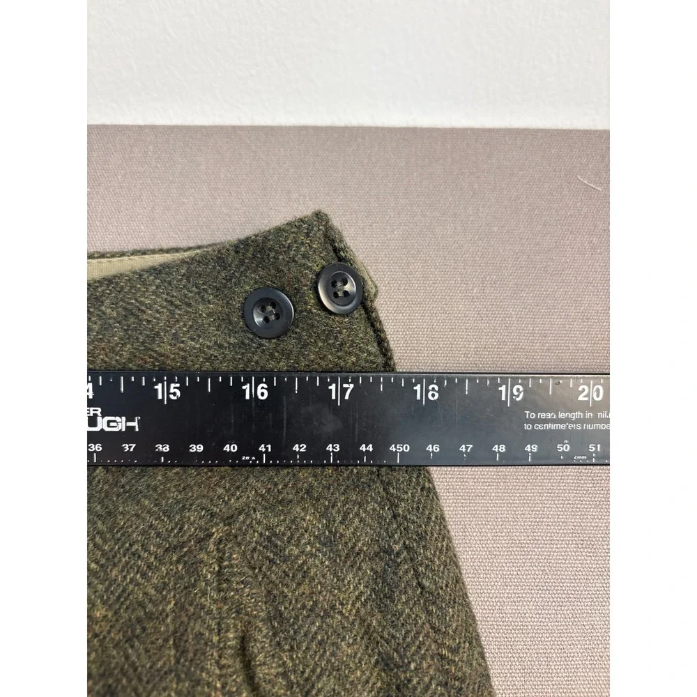Polo Ralph Lauren Mens Wool Herringbone Tweed Cargo Pants Olive Green Italy